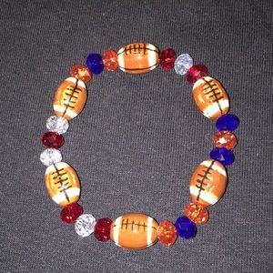 House divided Alabama and Auburn Stretch bracelet.